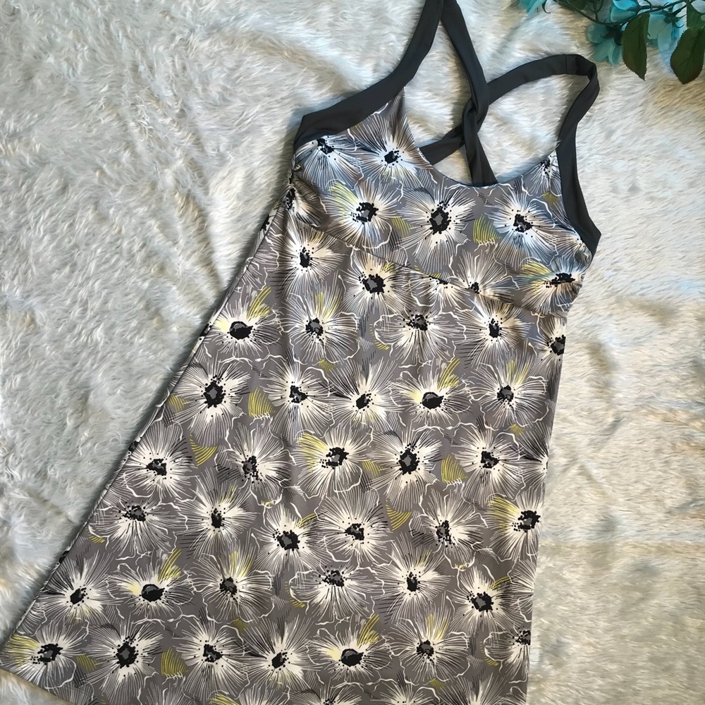 Patagonia Gray Floral Tank Dress